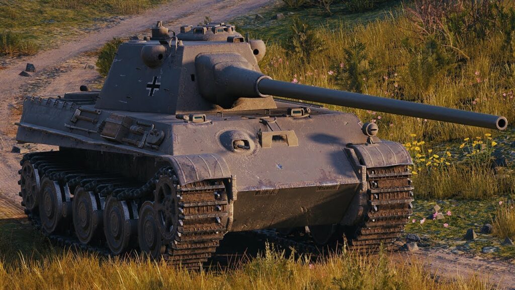 Un char moyen allemand Panther 2 de rang 8 sur le jeu World of Tanks
